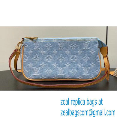 Louis Vuitton Monogram Denim Pochette Accessoires Mila Bag M82962 LV By The Pool Sky Blue 2024