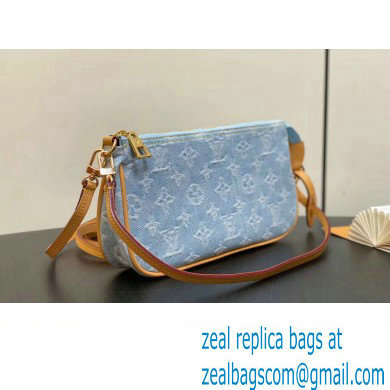 Louis Vuitton Monogram Denim Pochette Accessoires Mila Bag M82962 LV By The Pool Sky Blue 2024