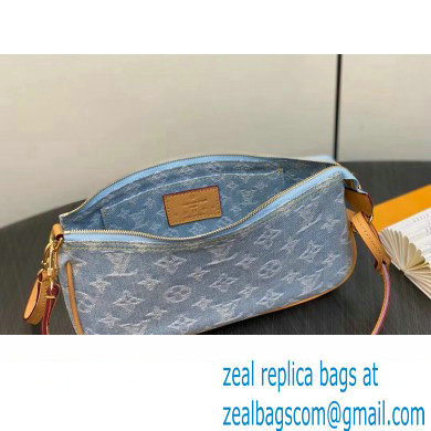 Louis Vuitton Monogram Denim Pochette Accessoires Mila Bag M82962 LV By The Pool Sky Blue 2024