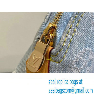 Louis Vuitton Monogram Denim Pochette Cosmetique PM Bag M83616 LV By The Pool Sky Blue 2024