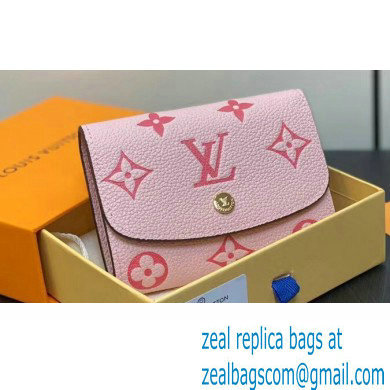 Louis Vuitton Monogram Empreinte leather Emilie Wallet M60688 Pink 2024