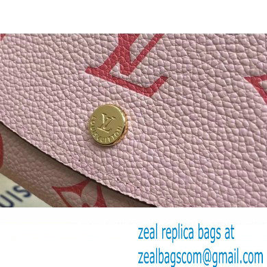 Louis Vuitton Monogram Empreinte leather Emilie Wallet M60688 Pink 2024