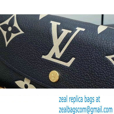 Louis Vuitton Monogram Empreinte leather Emilie Wallet M83138 Black 2024