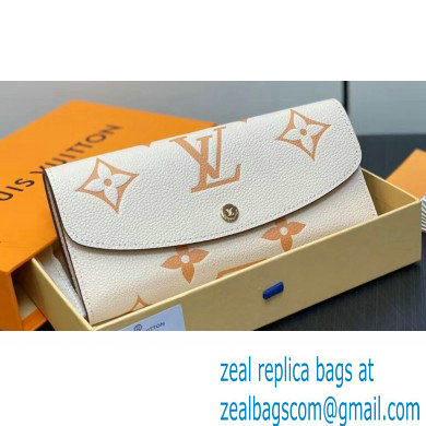 Louis Vuitton Monogram Empreinte leather Emilie Wallet M83138 Creamy 2024