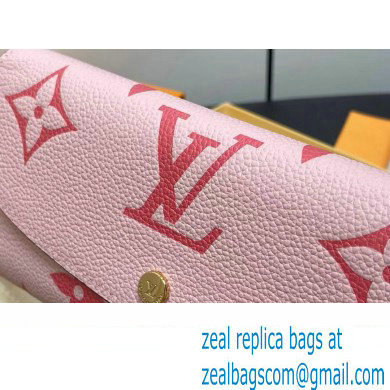 Louis Vuitton Monogram Empreinte leather Emilie Wallet M83138 Pink 2024