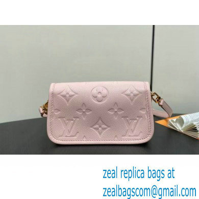 Louis Vuitton Monogram Empreinte leather Nano Diane Bag M83566 Opale Pink 2024