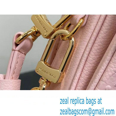 Louis Vuitton Monogram Empreinte leather Pochette Metis East West Bag M47045 Opal Pink 2024