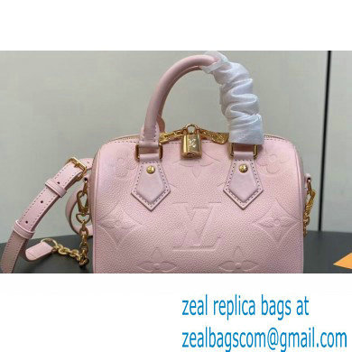 Louis Vuitton Monogram Empreinte leather Speedy Bandouliere 20 Bag M47136 Opal Pink 2024