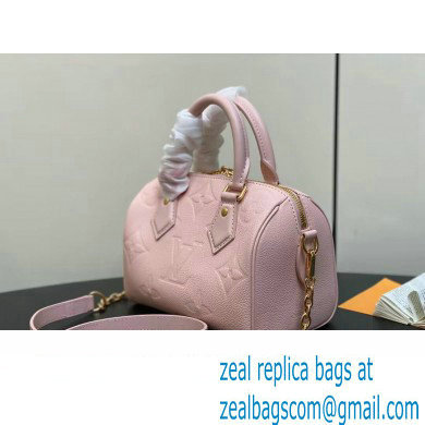 Louis Vuitton Monogram Empreinte leather Speedy Bandouliere 20 Bag M47136 Opal Pink 2024