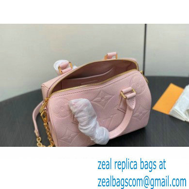 Louis Vuitton Monogram Empreinte leather Speedy Bandouliere 20 Bag M47136 Opal Pink 2024