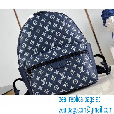 Louis Vuitton Monogram Shadow leather Discovery Backpack Bag M24760 Ink Blue 2024