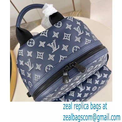 Louis Vuitton Monogram Shadow leather Discovery Backpack Bag M24760 Ink Blue 2024