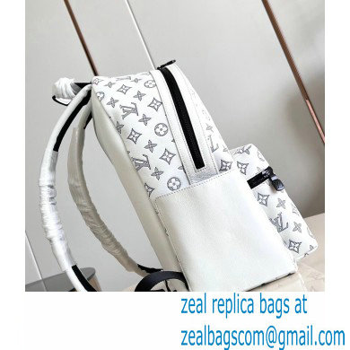 Louis Vuitton Monogram Shadow leather Discovery Backpack Bag M24760 White 2024