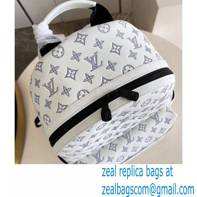 Louis Vuitton Monogram Shadow leather Discovery Backpack Bag M24760 White 2024