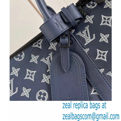 Louis Vuitton Monogram Shadow leather Keepall Bandouliere 50 Bag M24953 Ink Blue 2024