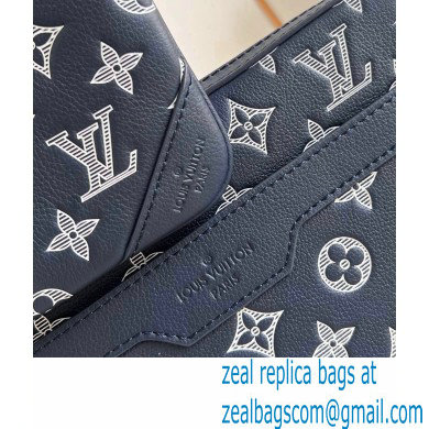 Louis Vuitton Monogram Shadow leather Trio Messenger Bag M24753 Ink Blue 2024