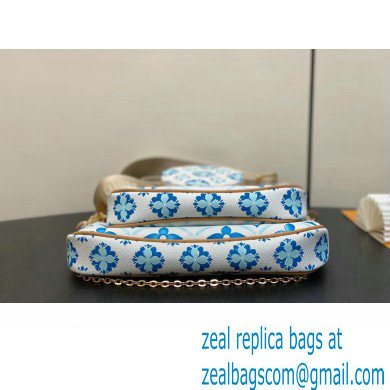 Louis Vuitton Monogram Tiles canvas Multi Pochette Accessoires Bag M25374 LV By The Pool Lagoon Blue 2024