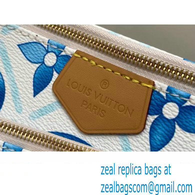 Louis Vuitton Monogram Tiles canvas Multi Pochette Accessoires Bag M25374 LV By The Pool Lagoon Blue 2024