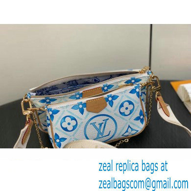 Louis Vuitton Monogram Tiles canvas Multi Pochette Accessoires Bag M25374 LV By The Pool Lagoon Blue 2024