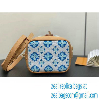 Louis Vuitton Monogram Tiles canvas Nano Noe Bag M83620 LV By The Pool Lagoon Blue 2024