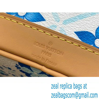 Louis Vuitton Monogram Tiles canvas Nano Noe Bag M83620 LV By The Pool Lagoon Blue 2024