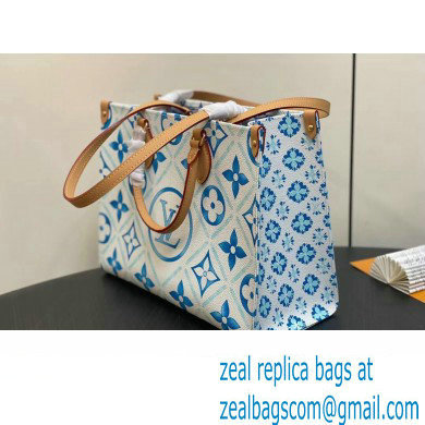 Louis Vuitton Monogram Tiles canvas OnTheGo MM Bag M11262 LV By The Pool Lagoon Blue 2024