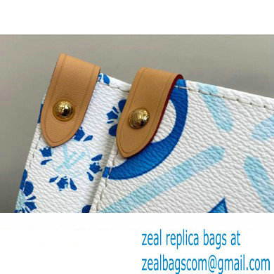 Louis Vuitton Monogram Tiles canvas OnTheGo MM Bag M11262 LV By The Pool Lagoon Blue 2024