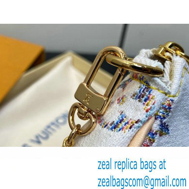 Louis Vuitton Monogram jacquard fabric Mini Pochette Accessoires Bag Multicolor Beige 2024