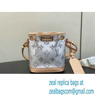 Louis Vuitton Monogram jacquard fabric Nano Noe Bag M83453 Multicolor Beige 2024