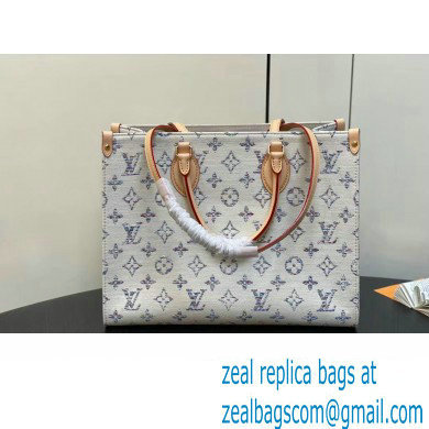 Louis Vuitton Monogram jacquard fabric OnTheGo MM Bag M24708 Multicolor Beige 2024