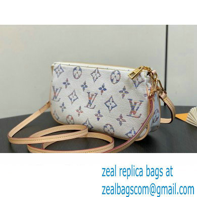 Louis Vuitton Monogram jacquard fabric Pochette Accessoires Mila Bag Multicolor Beige 2024