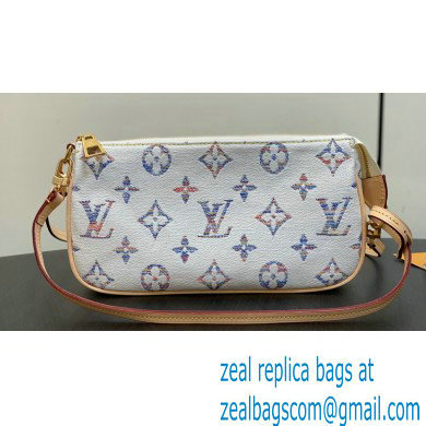 Louis Vuitton Monogram jacquard fabric Pochette Accessoires Mila Bag Multicolor Beige 2024