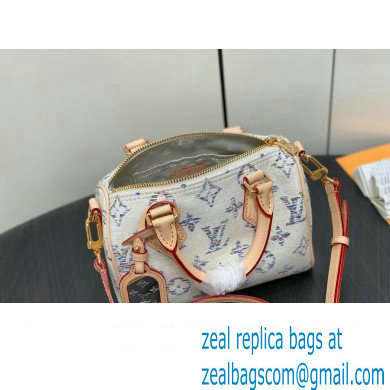 Louis Vuitton Monogram jacquard fabric Speedy Bandouliere 20 Bag M24709 Multicolor Beige 2024