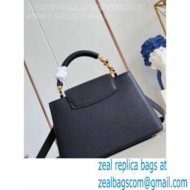 Louis Vuitton Taurillon leather Capucines BB Bag M24698 Black 2024