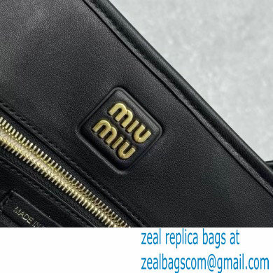 MIU MIU aventure nappa leather bag 5BG291 BLACK 2024