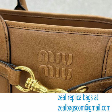 MIU MIU aventure nappa leather bag 5BG291 CARAMEL 2024