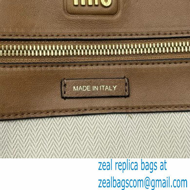 MIU MIU aventure nappa leather bag 5BG291 CARAMEL 2024