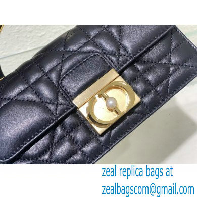 Mini Dior Ange Bag in Black Macrocannage Calfskin 2024