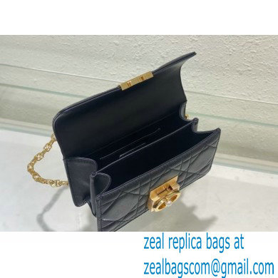 Mini Dior Ange Bag in Black Macrocannage Calfskin 2024