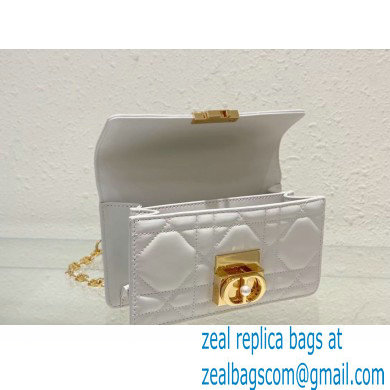 Mini Dior Ange Bag in white Macrocannage Calfskin 2024