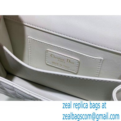 Mini Dior Ange Bag in white Macrocannage Calfskin 2024