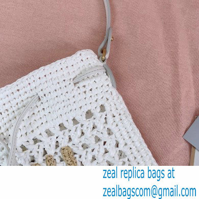 Miu Miuwoven raffia mini bag white 2024