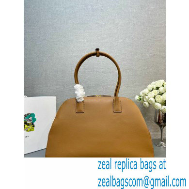 PRADA Large leather tote bag with zipper closure 1BG506 CARAMEL 2024