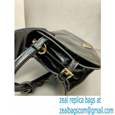 PRADA Leather shoulder bag 1BD082 BLACK 2024