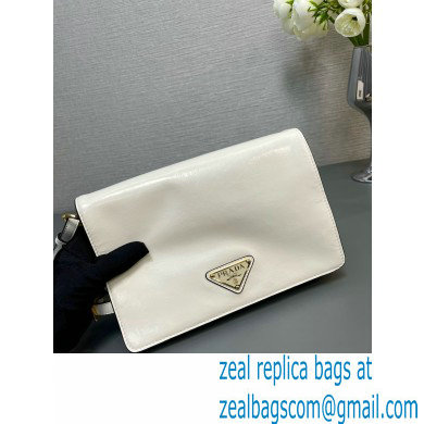 PRADA Leather shoulder bag 1BD082 WHITE 2024