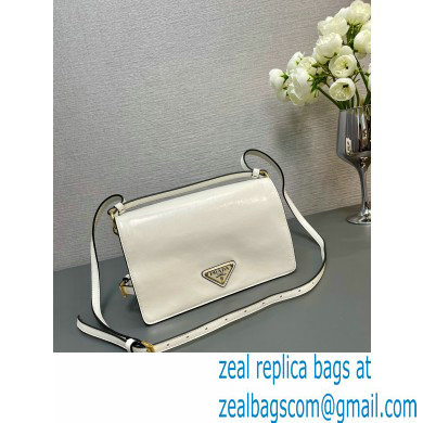 PRADA Leather shoulder bag 1BD082 WHITE 2024