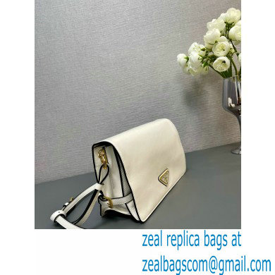 PRADA Leather shoulder bag 1BD082 WHITE 2024