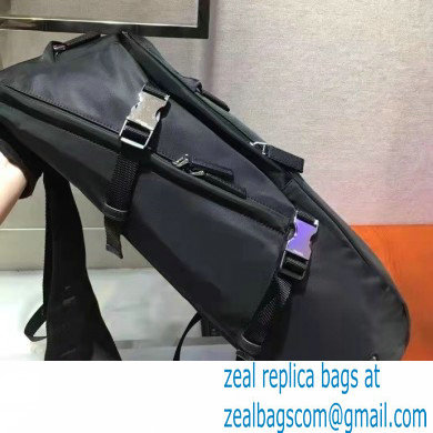 PRADA Re-Nylon and Saffiano leather backpack 2VZ022 BLACK 2024