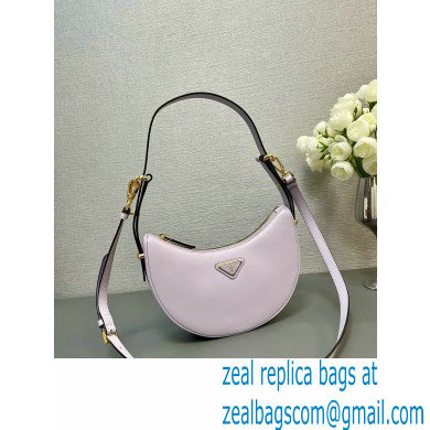 Prada Arque shearling shoulder bag 1BC194 Wisteria 2024