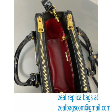 Prada Galleria patent leather mini bag 1BA906 Black 2024